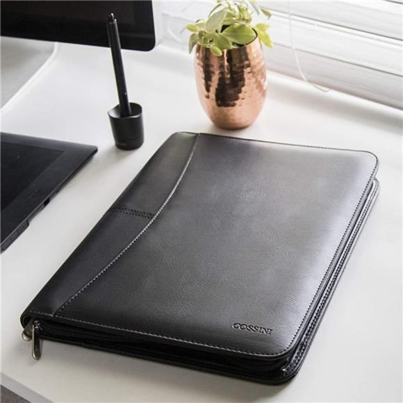 Mens Vegan Leather Business Portfolio